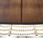 Diyas - Davina Wall Lamp With Fabric Shade 2 Light G9 Polished Chrome/Crystal (Diyas IL30054) - Luminosity Designs Ltd