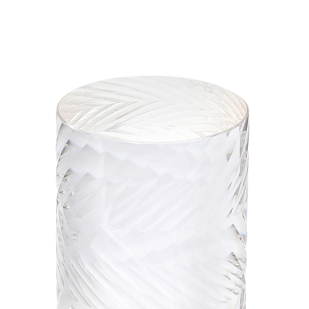 Luminosity Designs Ltd - Dean 13cm Diagonal Line Acrylic Shade (H), Clear/Frosted - Luminosity Designs Ltd
