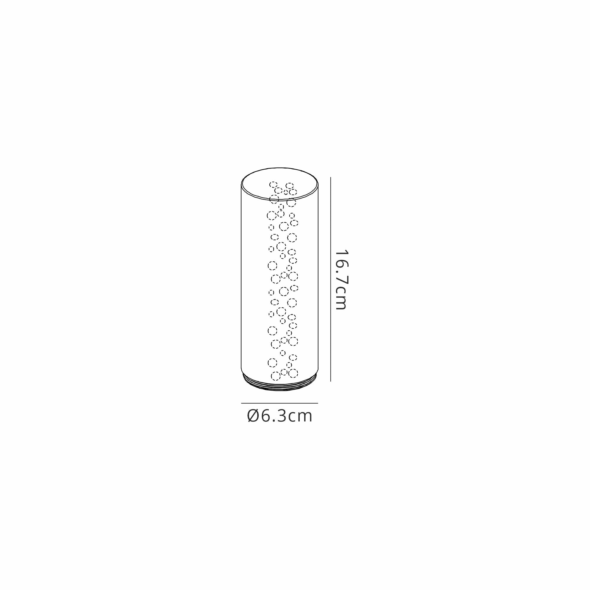 Luminosity Designs Ltd - Dean 16.7cm Bubble Acrylic Shade (B), Clear - Luminosity Designs Ltd