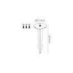 Luminosity Designs Ltd - Dean 25cm Spike Kit With Stainless Steel Fixings For Post Lamps - Luminosity Designs Ltd