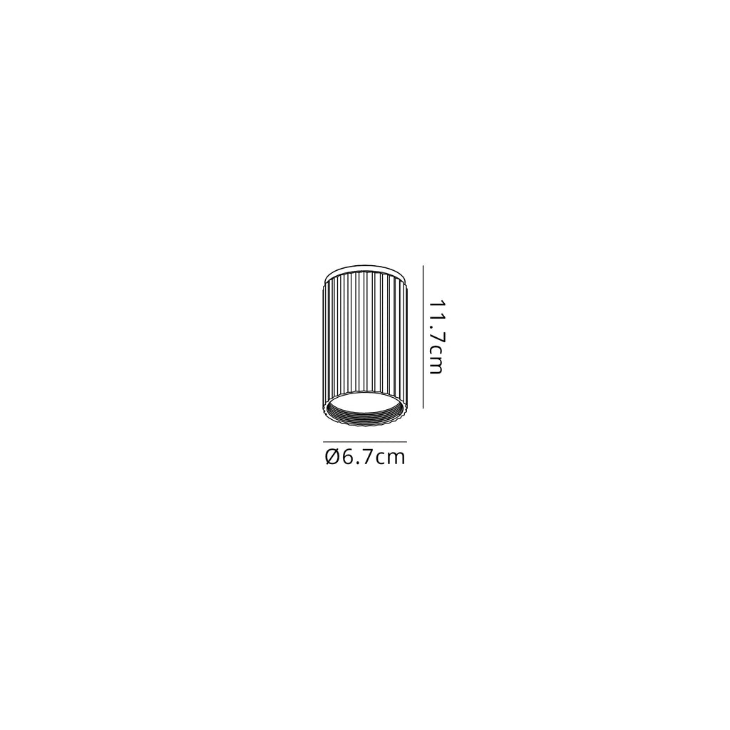 Luminosity Designs Ltd - Dean 6.4cm Ribbed Line Ceiling (FRAME ONLY) 1 x GU10, IP54 - Luminosity Designs Ltd