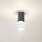 Luminosity Designs Ltd - Dean 6.7cm Ribbed Line Ceiling With Bubble Acrylic Shade, 1 x GU10, IP54 - Luminosity Designs Ltd