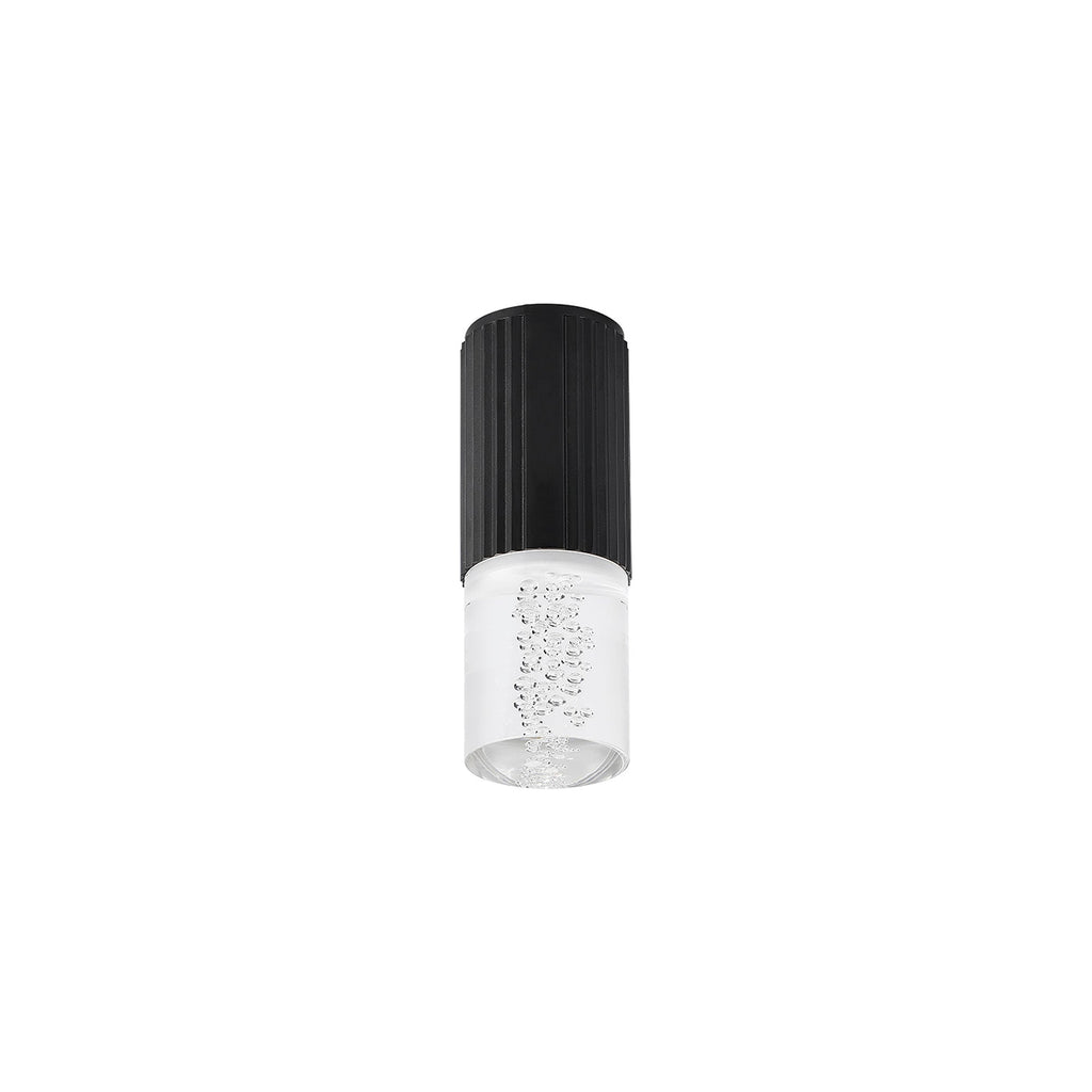 Luminosity Designs Ltd - Dean 6.7cm Ribbed Line Ceiling With Bubble Acrylic Shade, 1 x GU10, IP54 - Luminosity Designs Ltd