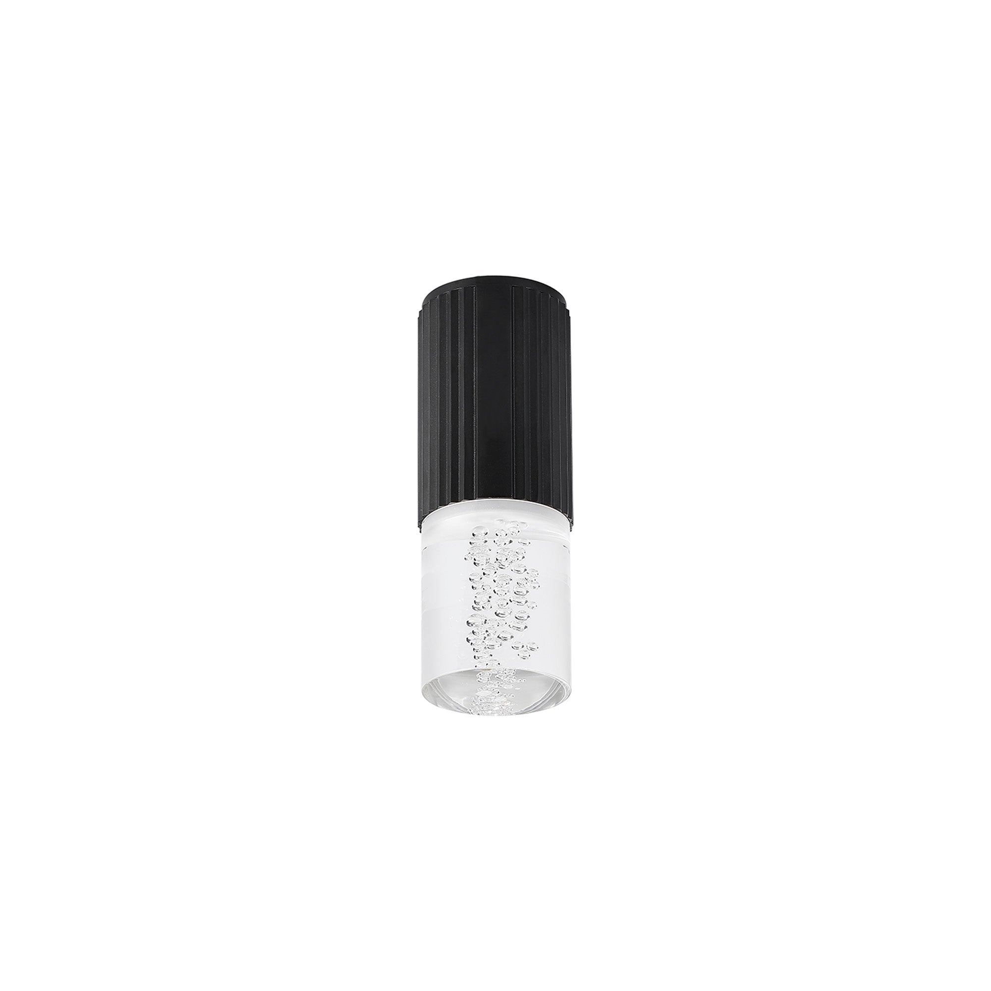 Luminosity Designs Ltd - Dean 6.7cm Ribbed Line Ceiling With Bubble Acrylic Shade, 1 x GU10, IP54 - Luminosity Designs Ltd