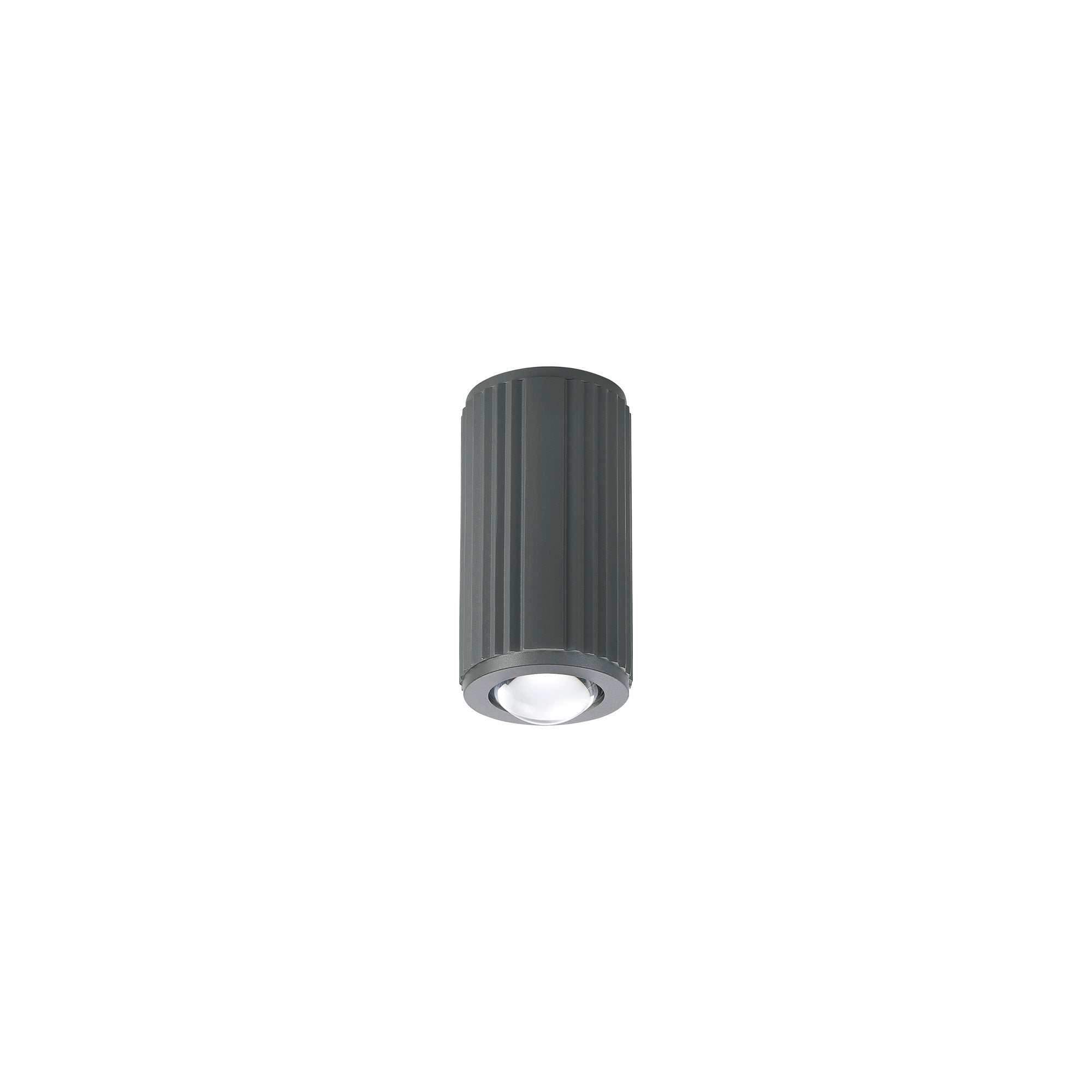 Luminosity Designs Ltd - Dean 6.7cm Ribbed Line Ceiling With Dome Acrylic Shade, 1 x GU10, IP54 - Luminosity Designs Ltd