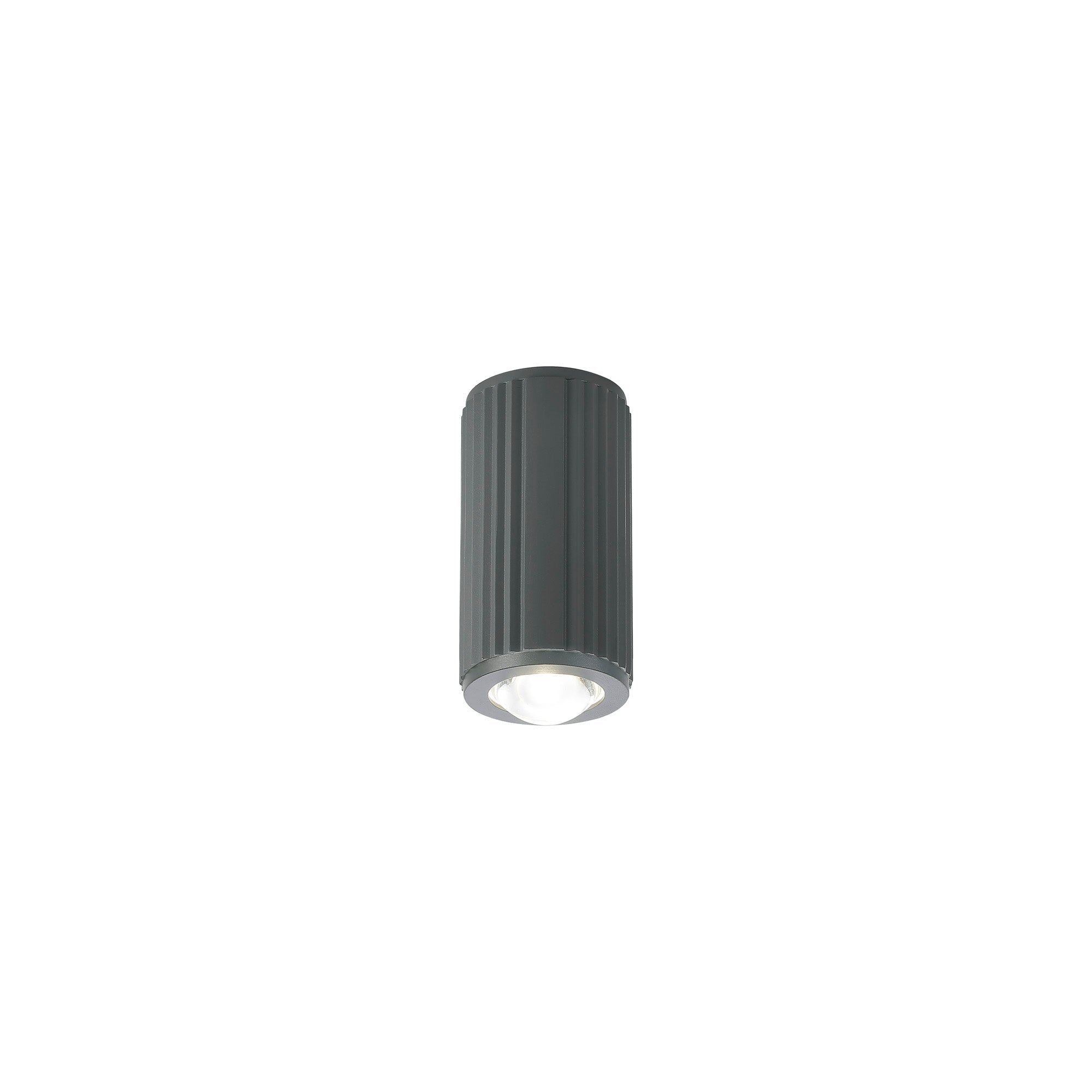 Luminosity Designs Ltd - Dean 6.7cm Ribbed Line Ceiling With Dome Acrylic Shade, 1 x GU10, IP54 - Luminosity Designs Ltd
