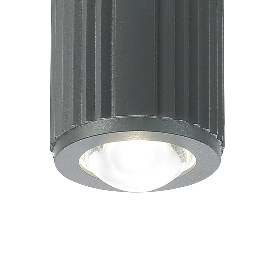 Luminosity Designs Ltd - Dean 6.7cm Ribbed Line Ceiling With Dome Acrylic Shade, 1 x GU10, IP54 - Luminosity Designs Ltd