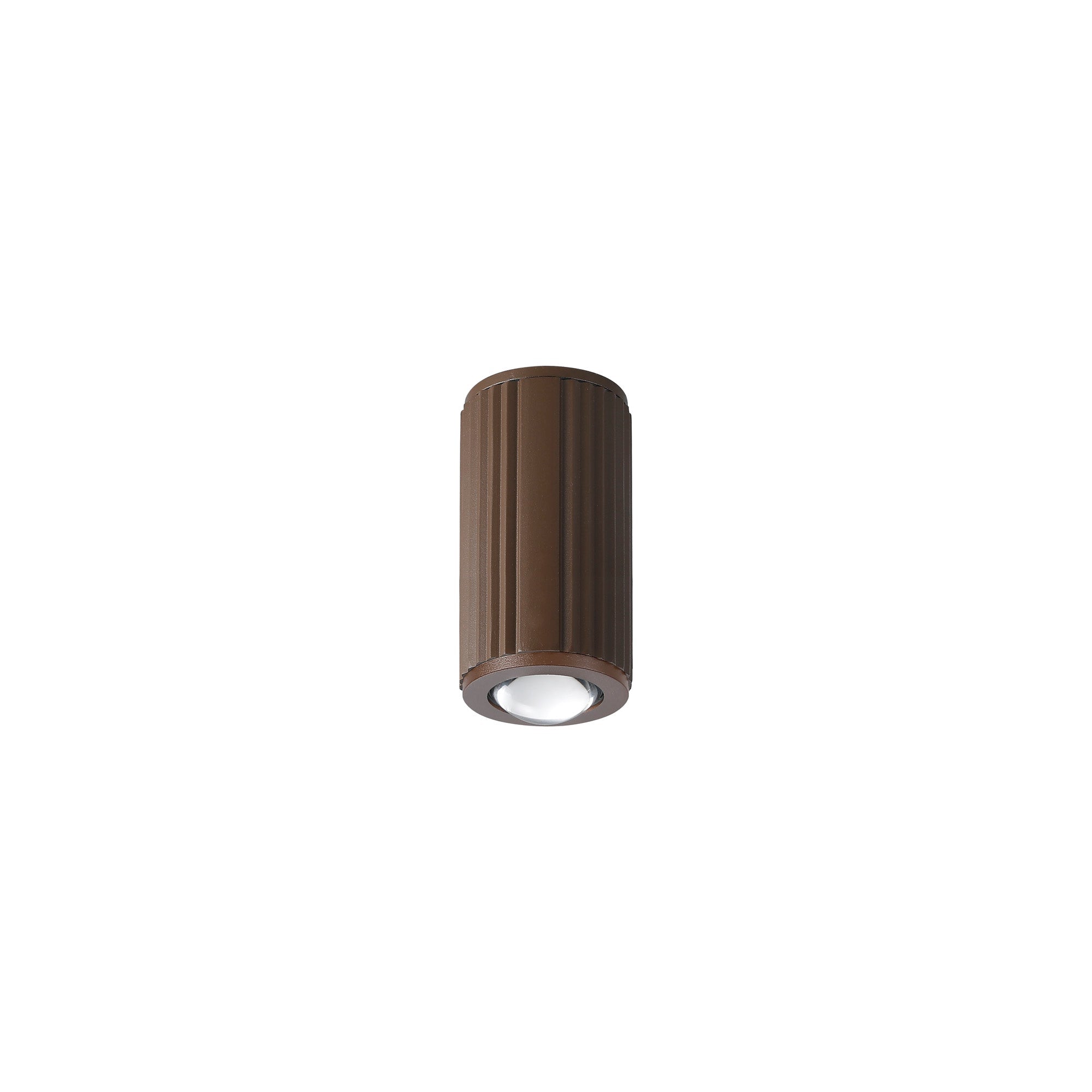 Luminosity Designs Ltd - Dean 6.7cm Ribbed Line Ceiling With Dome Acrylic Shade, 1 x GU10, IP54 - Luminosity Designs Ltd