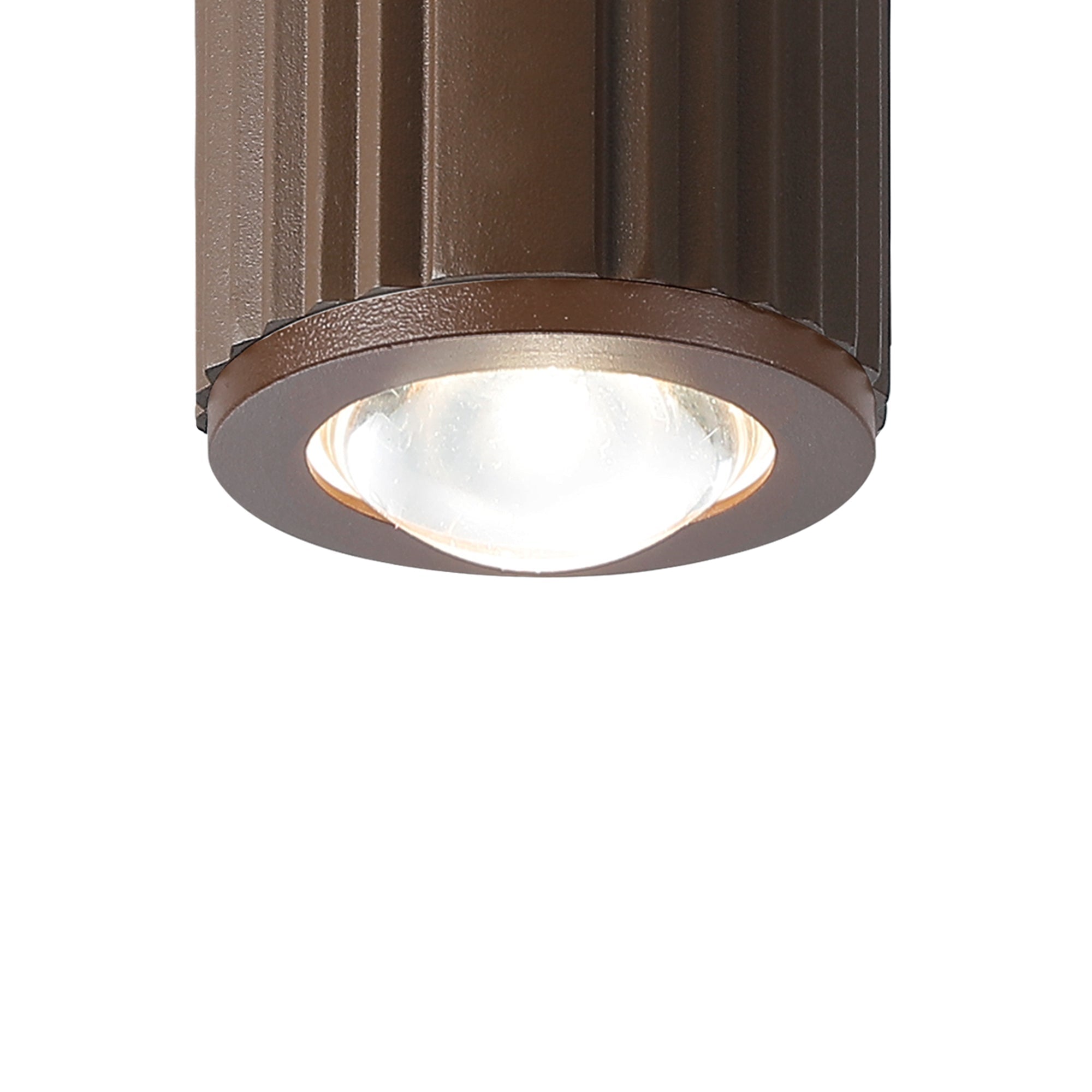 Luminosity Designs Ltd - Dean 6.7cm Ribbed Line Ceiling With Dome Acrylic Shade, 1 x GU10, IP54 - Luminosity Designs Ltd