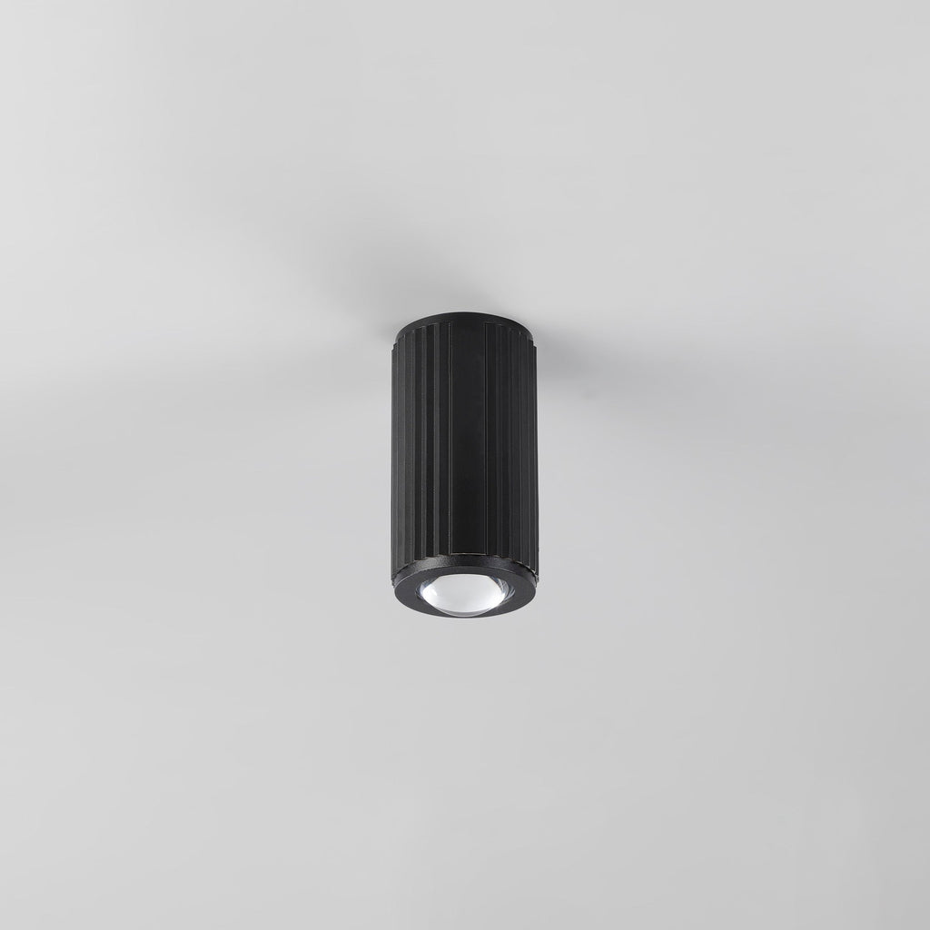 Luminosity Designs Ltd - Dean 6.7cm Ribbed Line Ceiling With Dome Acrylic Shade, 1 x GU10, IP54 - Luminosity Designs Ltd