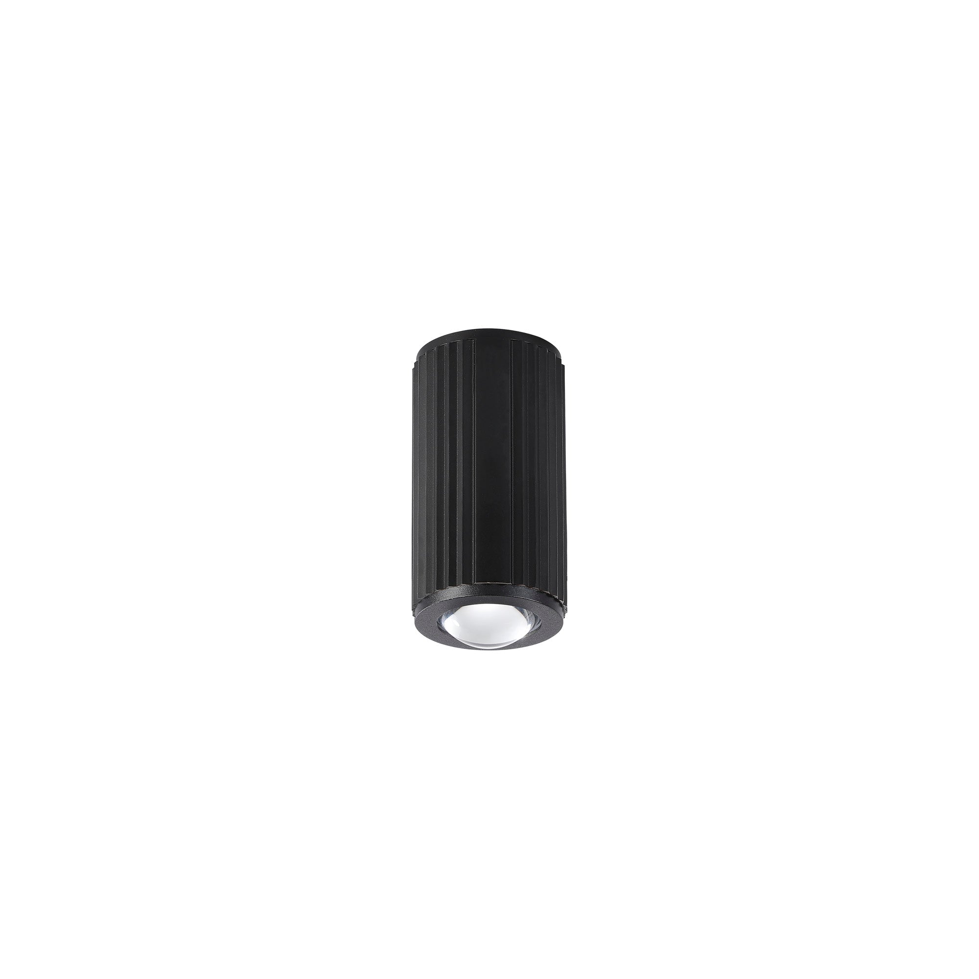Luminosity Designs Ltd - Dean 6.7cm Ribbed Line Ceiling With Dome Acrylic Shade, 1 x GU10, IP54 - Luminosity Designs Ltd