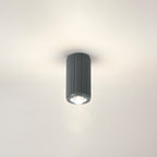 Luminosity Designs Ltd - Dean 6.7cm Ribbed Line Ceiling With Dome Acrylic Shade, 1 x GU10, IP54 - Luminosity Designs Ltd