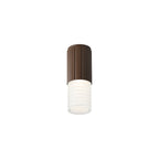 Luminosity Designs Ltd - Dean 6.7cm Ribbed Line Ceiling With Horizontal Line Acrylic Shade, 1 x GU10, IP54 - Luminosity Designs Ltd