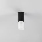 Luminosity Designs Ltd - Dean 6.7cm Ribbed Line Ceiling With Horizontal Line Acrylic Shade, 1 x GU10, IP54 - Luminosity Designs Ltd
