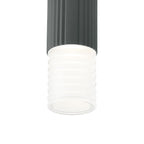 Luminosity Designs Ltd - Dean 6.7cm Ribbed Line Ceiling With Horizontal Line Acrylic Shade, 1 x GU10, IP54 - Luminosity Designs Ltd