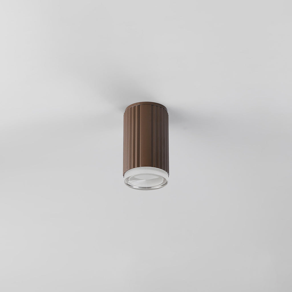 Luminosity Designs Ltd - Dean 6.7cm Ribbed Line Ceiling With Shallow Acrylic Shade, 1 x GU10, IP54 - Luminosity Designs Ltd
