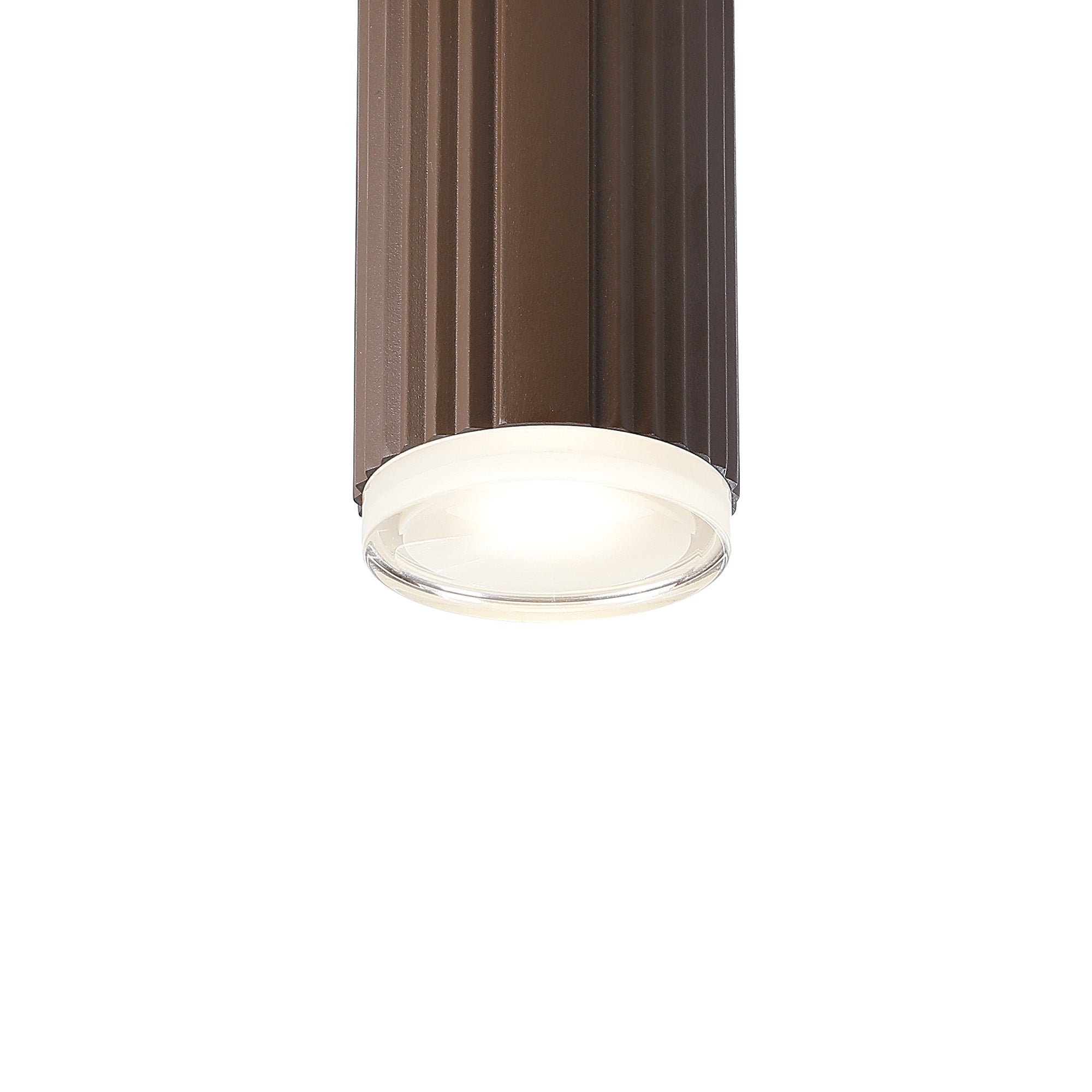 Luminosity Designs Ltd - Dean 6.7cm Ribbed Line Ceiling With Shallow Acrylic Shade, 1 x GU10, IP54 - Luminosity Designs Ltd