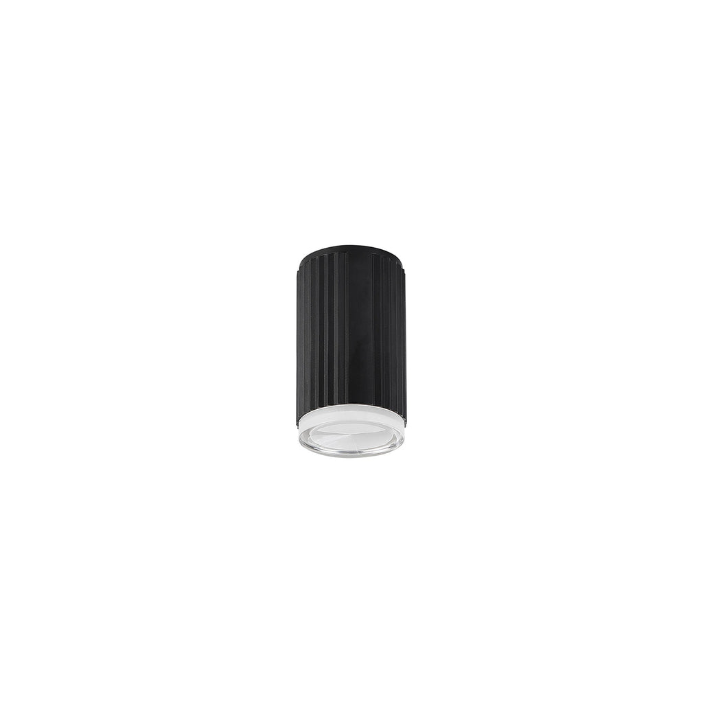 Luminosity Designs Ltd - Dean 6.7cm Ribbed Line Ceiling With Shallow Acrylic Shade, 1 x GU10, IP54 - Luminosity Designs Ltd