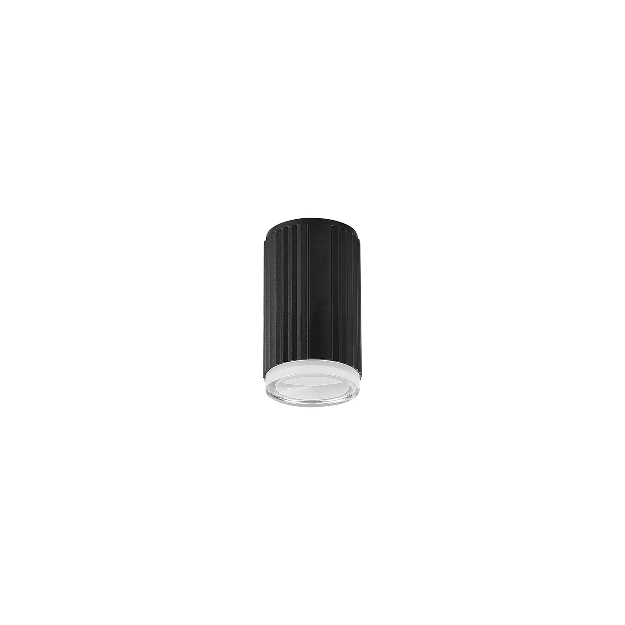Luminosity Designs Ltd - Dean 6.7cm Ribbed Line Ceiling With Shallow Acrylic Shade, 1 x GU10, IP54 - Luminosity Designs Ltd