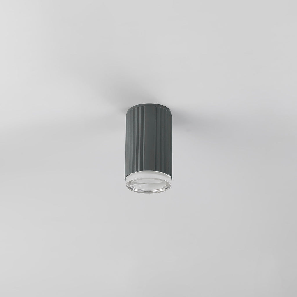 Luminosity Designs Ltd - Dean 6.7cm Ribbed Line Ceiling With Shallow Acrylic Shade, 1 x GU10, IP54 - Luminosity Designs Ltd