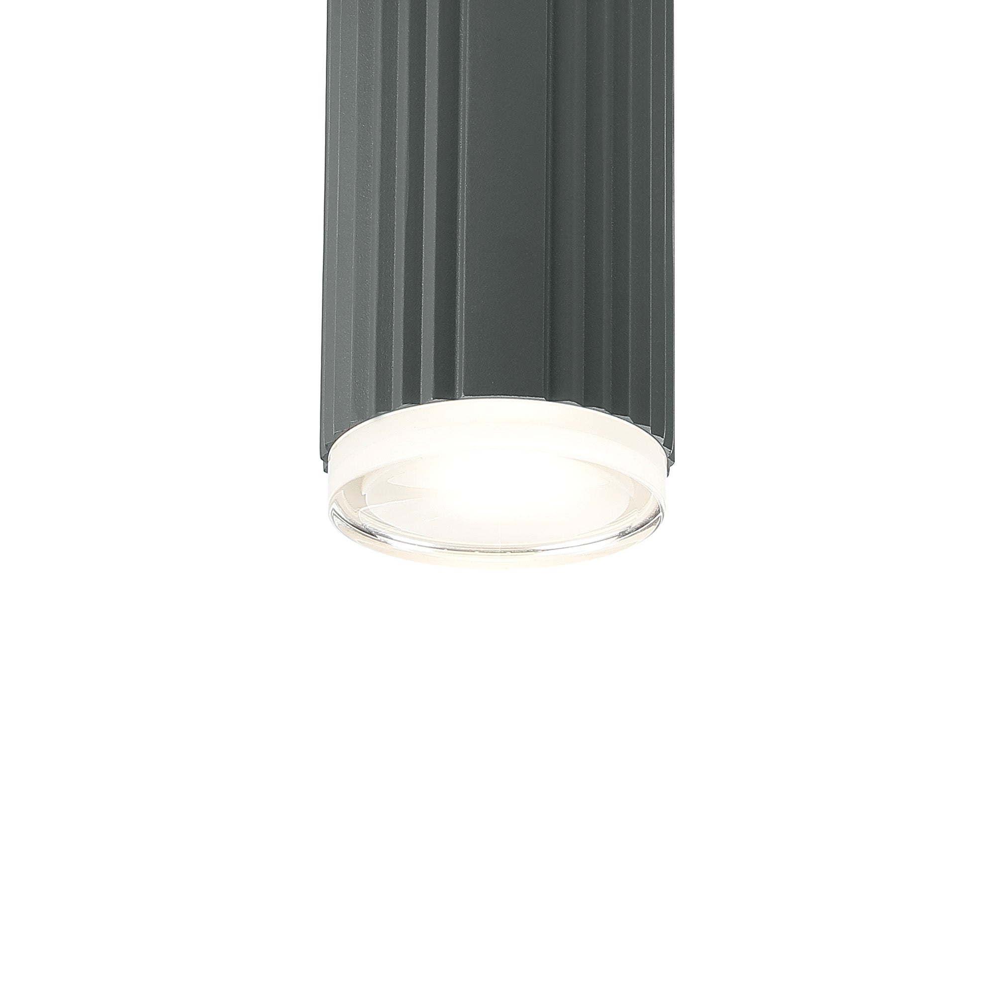 Luminosity Designs Ltd - Dean 6.7cm Ribbed Line Ceiling With Shallow Acrylic Shade, 1 x GU10, IP54 - Luminosity Designs Ltd
