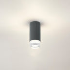 Luminosity Designs Ltd - Dean 6.7cm Ribbed Line Ceiling With Short Diagonal Pattern Acrylic Shade, 1 x GU10, IP54 - Luminosity Designs Ltd