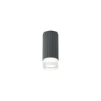 Luminosity Designs Ltd - Dean 6.7cm Ribbed Line Ceiling With Short Diagonal Pattern Acrylic Shade, 1 x GU10, IP54 - Luminosity Designs Ltd