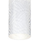 Luminosity Designs Ltd - Dean 6.7cm Ribbed Line Ceiling With Tall Diagonal Pattern Acrylic Shade, 1 x GU10, IP54 - Luminosity Designs Ltd