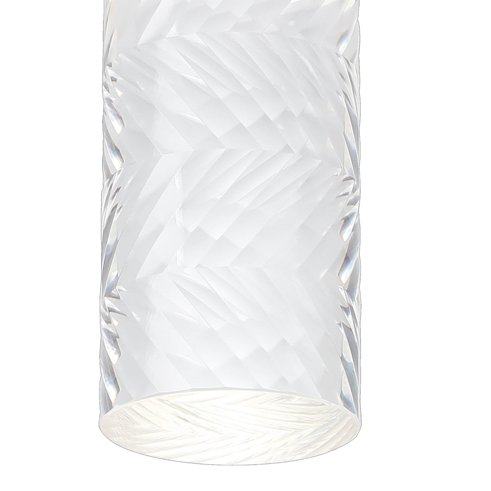 Luminosity Designs Ltd - Dean 6.7cm Ribbed Line Ceiling With Tall Diagonal Pattern Acrylic Shade, 1 x GU10, IP54 - Luminosity Designs Ltd