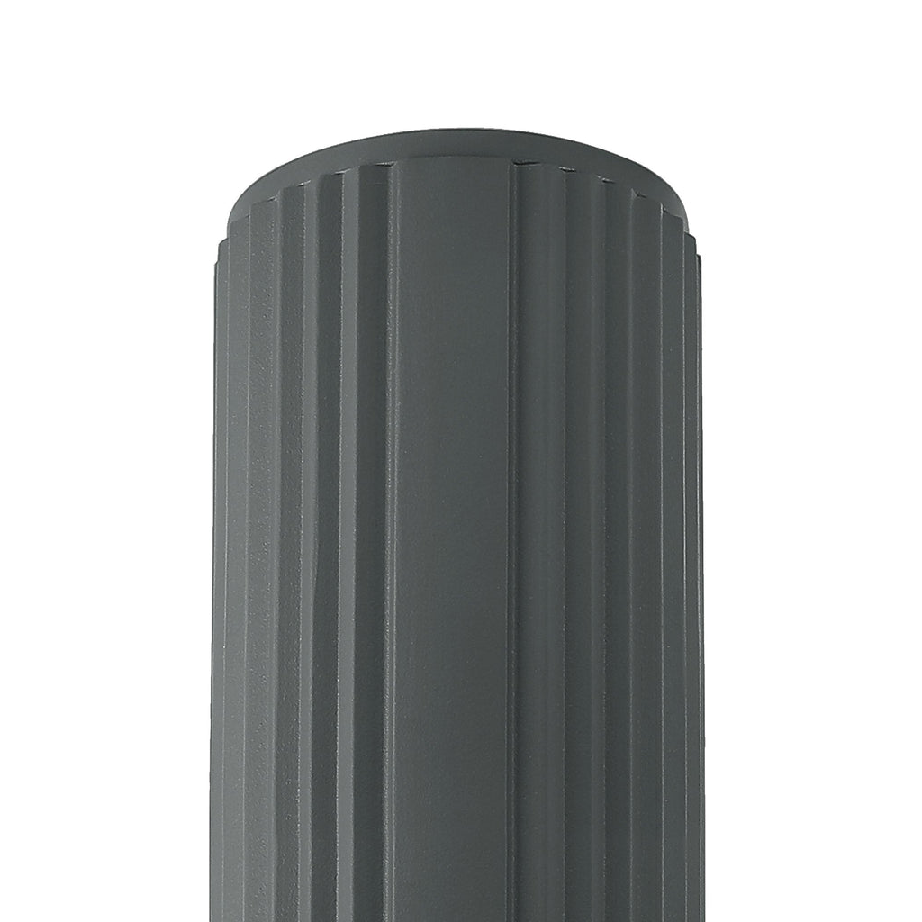 Luminosity Designs Ltd - Dean 6.7cm Ribbed Line Ceiling With Tall Diagonal Pattern Acrylic Shade, 1 x GU10, IP54 - Luminosity Designs Ltd