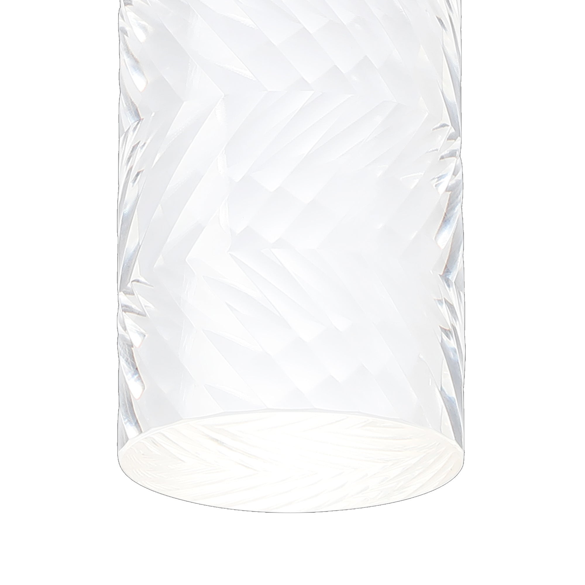 Luminosity Designs Ltd - Dean 6.7cm Ribbed Line Ceiling With Tall Diagonal Pattern Acrylic Shade, 1 x GU10, IP54 - Luminosity Designs Ltd