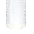 Luminosity Designs Ltd - Dean 6.7cm Ribbed Line Ceiling With Tall Diagonal Pattern Acrylic Shade, 1 x GU10, IP54 - Luminosity Designs Ltd