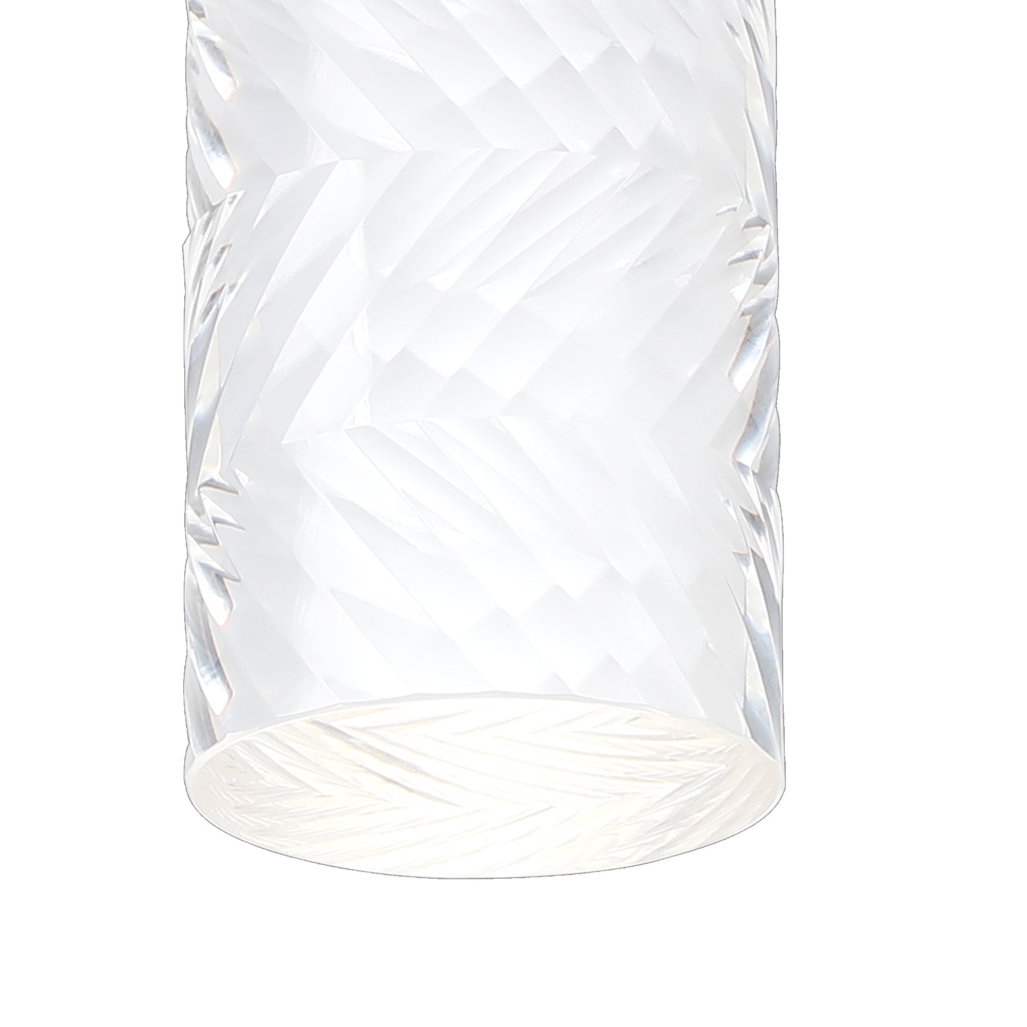 Luminosity Designs Ltd - Dean 6.7cm Ribbed Line Ceiling With Tall Diagonal Pattern Acrylic Shade, 1 x GU10, IP54 - Luminosity Designs Ltd