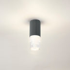 Luminosity Designs Ltd - Dean 6.7cm Ribbed Line Ceiling With Tier Pattern Acrylic Shade, 1 x GU10, IP54 - Luminosity Designs Ltd