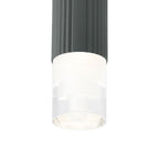 Luminosity Designs Ltd - Dean 6.7cm Ribbed Line Ceiling With Tier Pattern Acrylic Shade, 1 x GU10, IP54 - Luminosity Designs Ltd