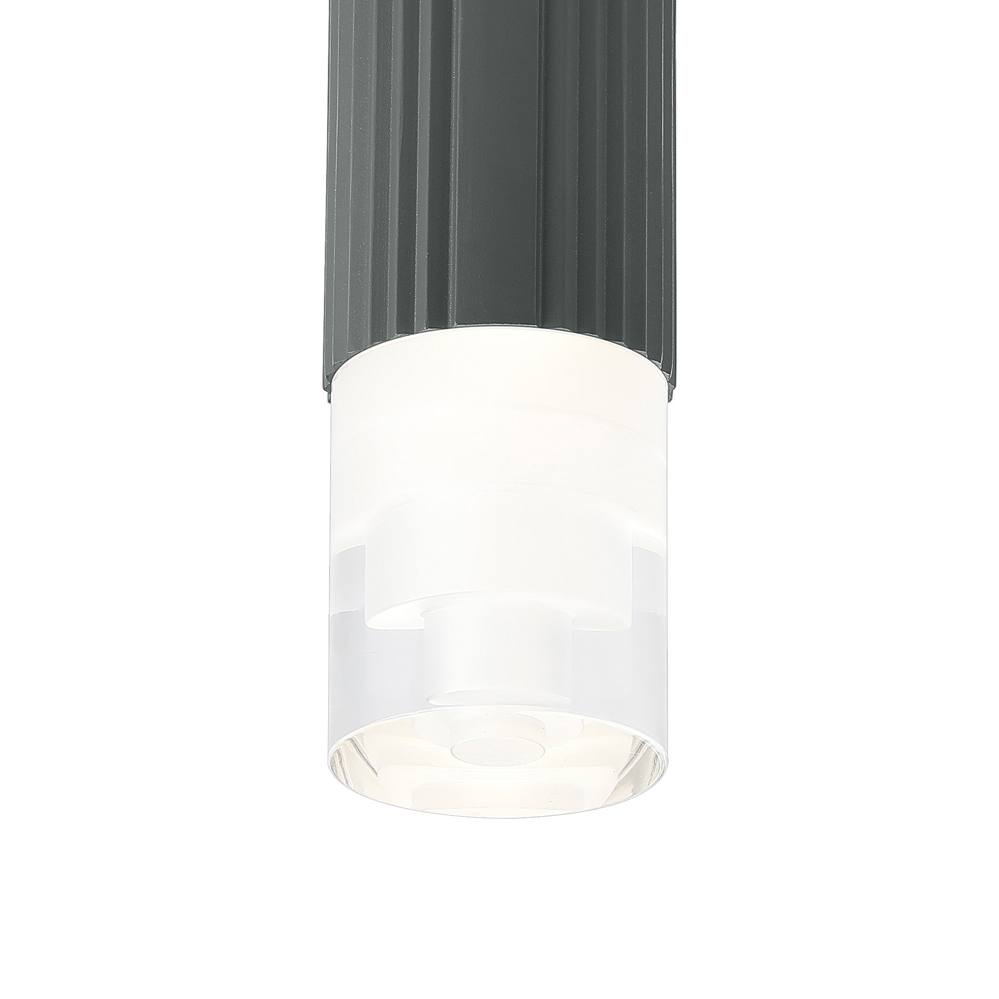 Luminosity Designs Ltd - Dean 6.7cm Ribbed Line Ceiling With Tier Pattern Acrylic Shade, 1 x GU10, IP54 - Luminosity Designs Ltd