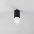 Luminosity Designs Ltd - Dean 6.7cm Ribbed Line Ceiling With Tier Pattern Acrylic Shade, 1 x GU10, IP54 - Luminosity Designs Ltd
