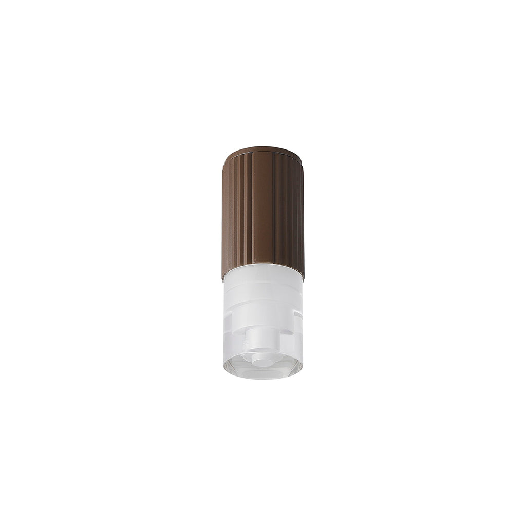 Luminosity Designs Ltd - Dean 6.7cm Ribbed Line Ceiling With Tier Pattern Acrylic Shade, 1 x GU10, IP54 - Luminosity Designs Ltd