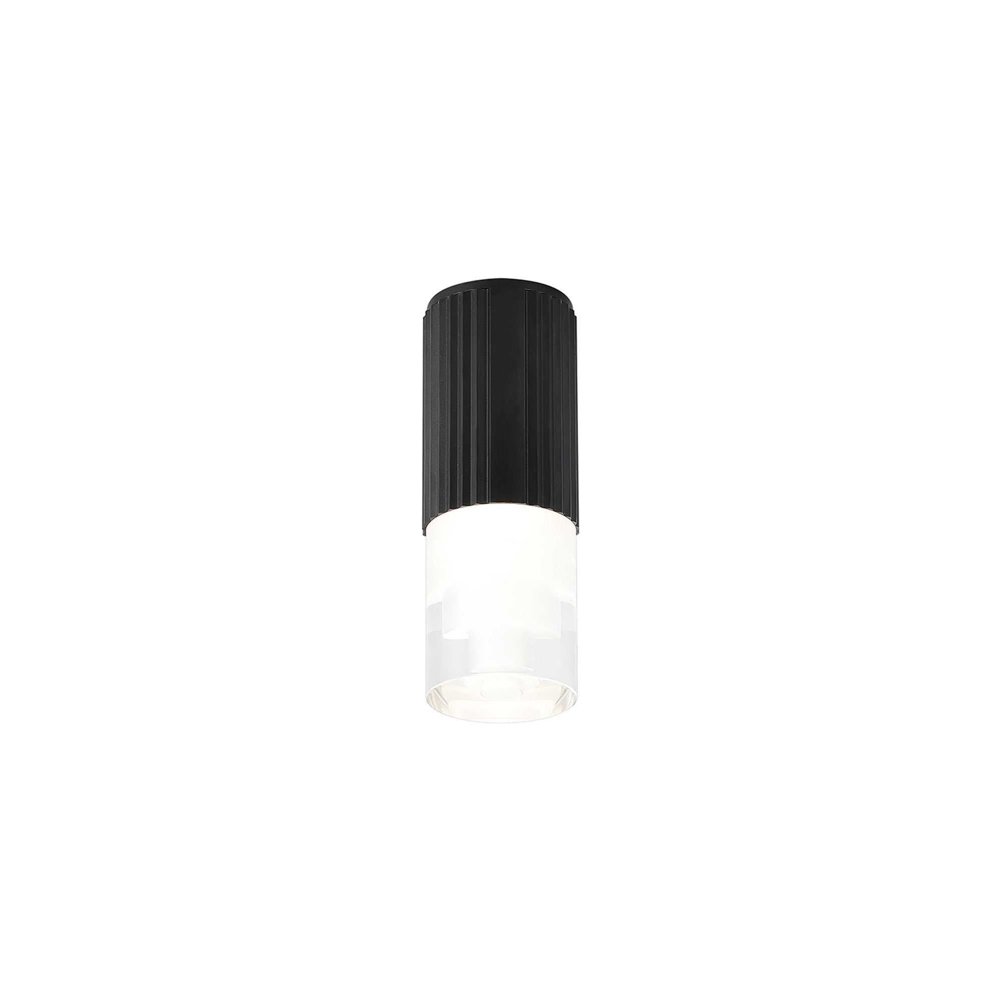 Luminosity Designs Ltd - Dean 6.7cm Ribbed Line Ceiling With Tier Pattern Acrylic Shade, 1 x GU10, IP54 - Luminosity Designs Ltd