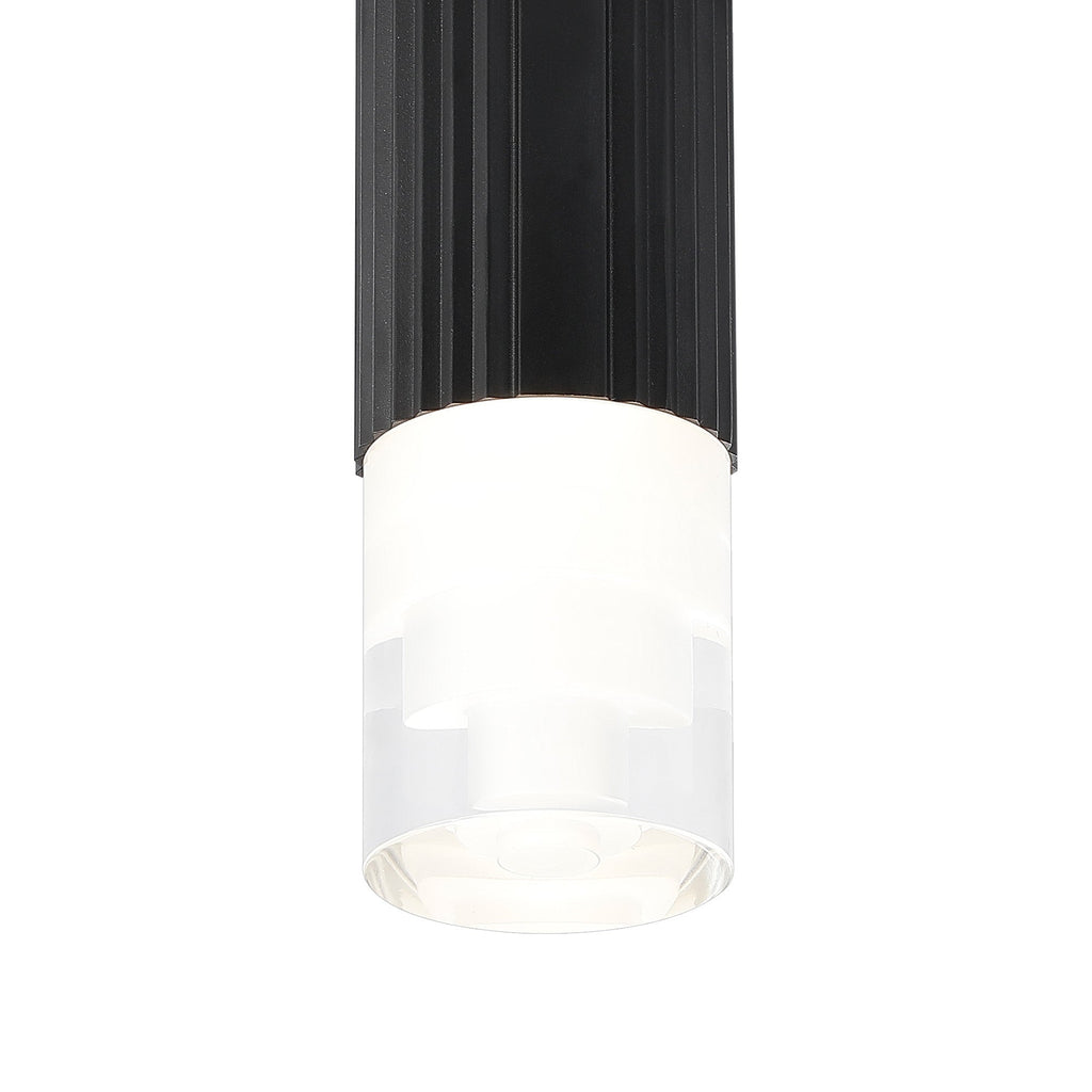 Luminosity Designs Ltd - Dean 6.7cm Ribbed Line Ceiling With Tier Pattern Acrylic Shade, 1 x GU10, IP54 - Luminosity Designs Ltd
