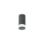Luminosity Designs Ltd - Dean 6.7cm Ribbed Line Ceiling With X Pattern Acrylic Shade, 1 x GU10, IP54 - Luminosity Designs Ltd
