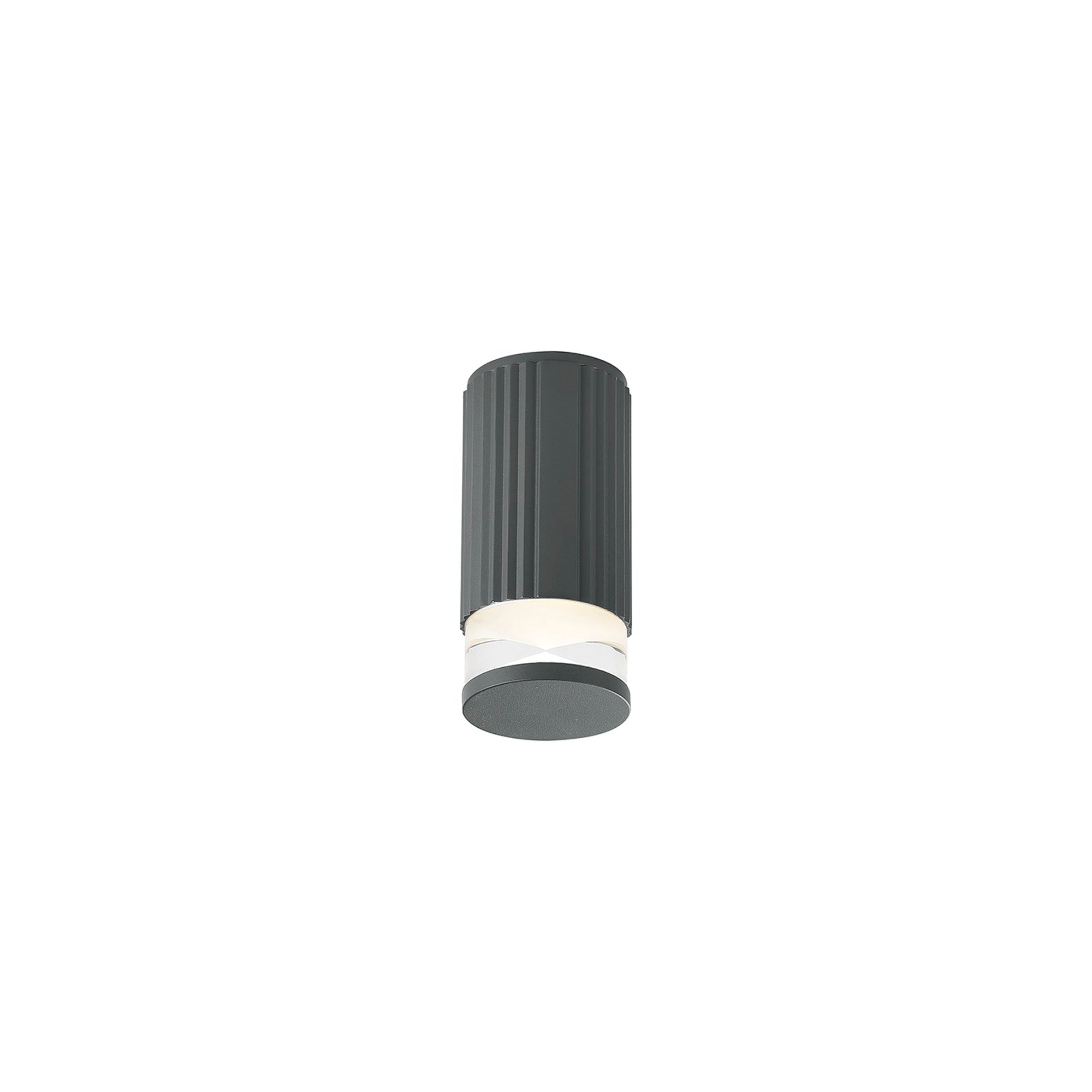Luminosity Designs Ltd - Dean 6.7cm Ribbed Line Ceiling With X Pattern Acrylic Shade, 1 x GU10, IP54 - Luminosity Designs Ltd