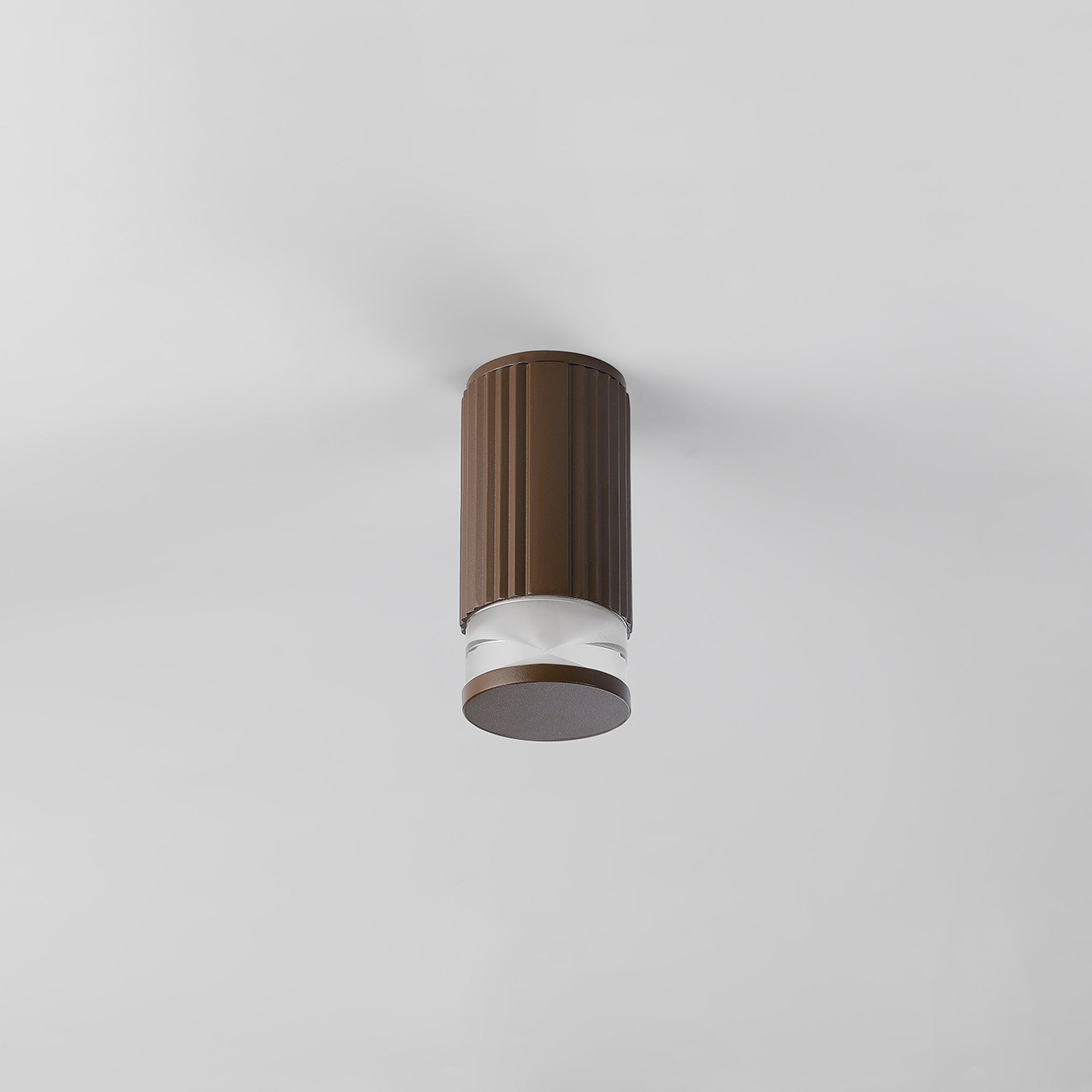 Luminosity Designs Ltd - Dean 6.7cm Ribbed Line Ceiling With X Pattern Acrylic Shade, 1 x GU10, IP54 - Luminosity Designs Ltd