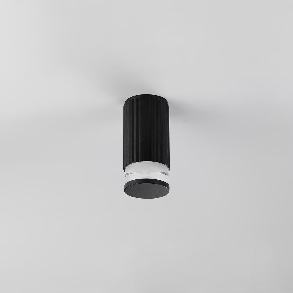 Luminosity Designs Ltd - Dean 6.7cm Ribbed Line Ceiling With X Pattern Acrylic Shade, 1 x GU10, IP54 - Luminosity Designs Ltd