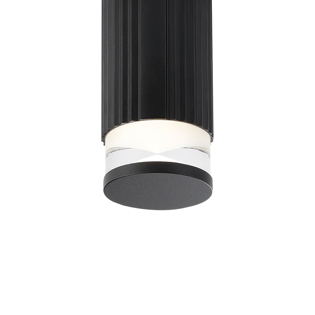 Luminosity Designs Ltd - Dean 6.7cm Ribbed Line Ceiling With X Pattern Acrylic Shade, 1 x GU10, IP54 - Luminosity Designs Ltd