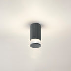 Luminosity Designs Ltd - Dean 6.7cm Ribbed Line Ceiling With X Pattern Acrylic Shade, 1 x GU10, IP54 - Luminosity Designs Ltd