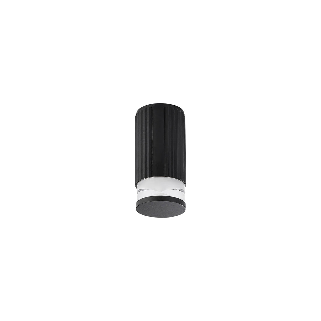 Luminosity Designs Ltd - Dean 6.7cm Ribbed Line Ceiling With X Pattern Acrylic Shade, 1 x GU10, IP54 - Luminosity Designs Ltd