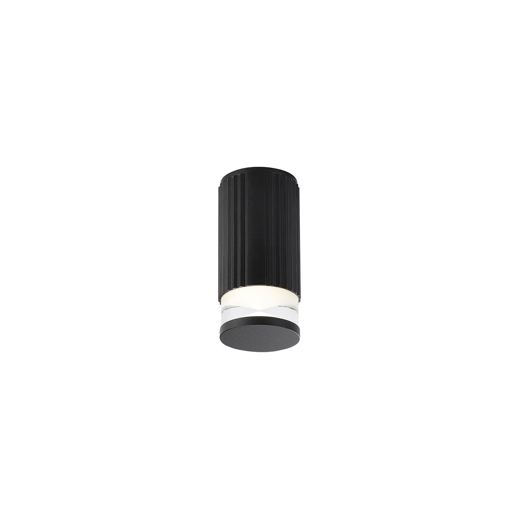 Luminosity Designs Ltd - Dean 6.7cm Ribbed Line Ceiling With X Pattern Acrylic Shade, 1 x GU10, IP54 - Luminosity Designs Ltd