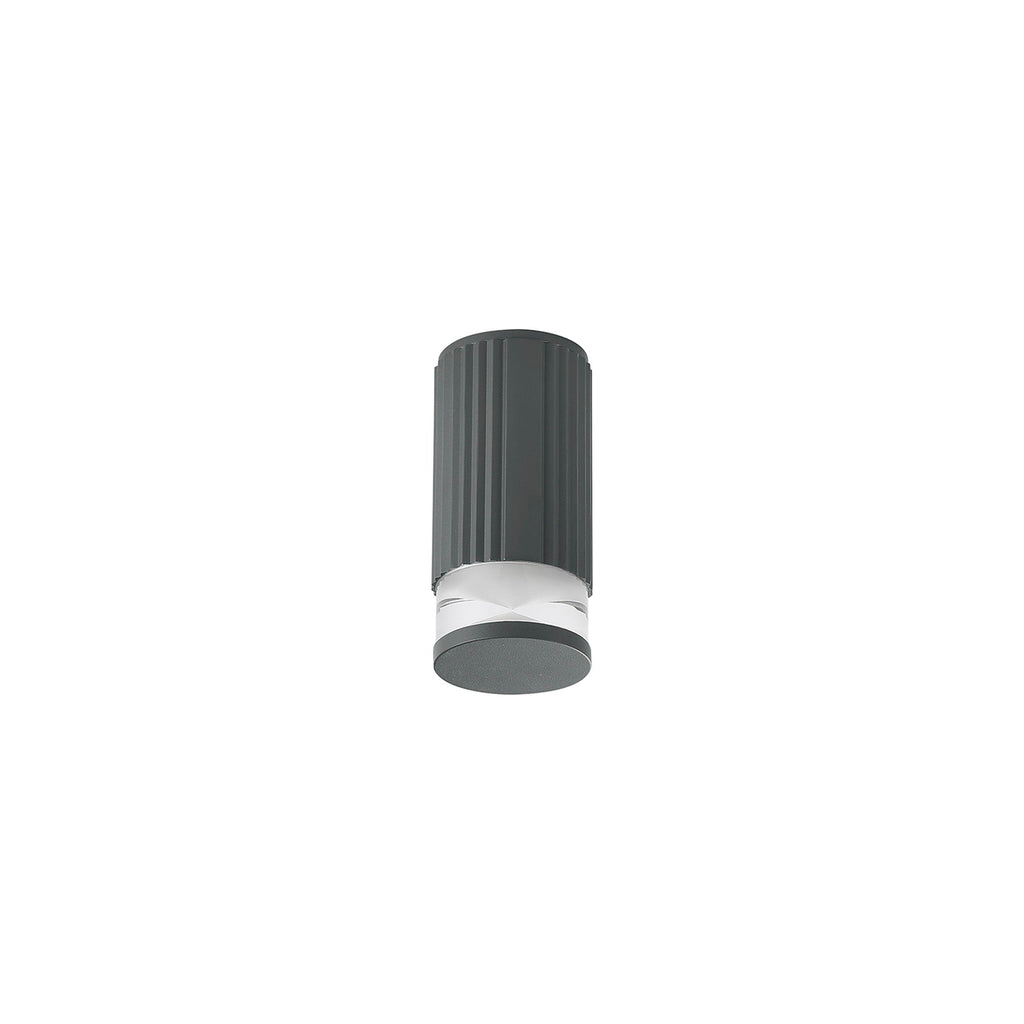 Luminosity Designs Ltd - Dean 6.7cm Ribbed Line Ceiling With X Pattern Acrylic Shade, 1 x GU10, IP54 - Luminosity Designs Ltd