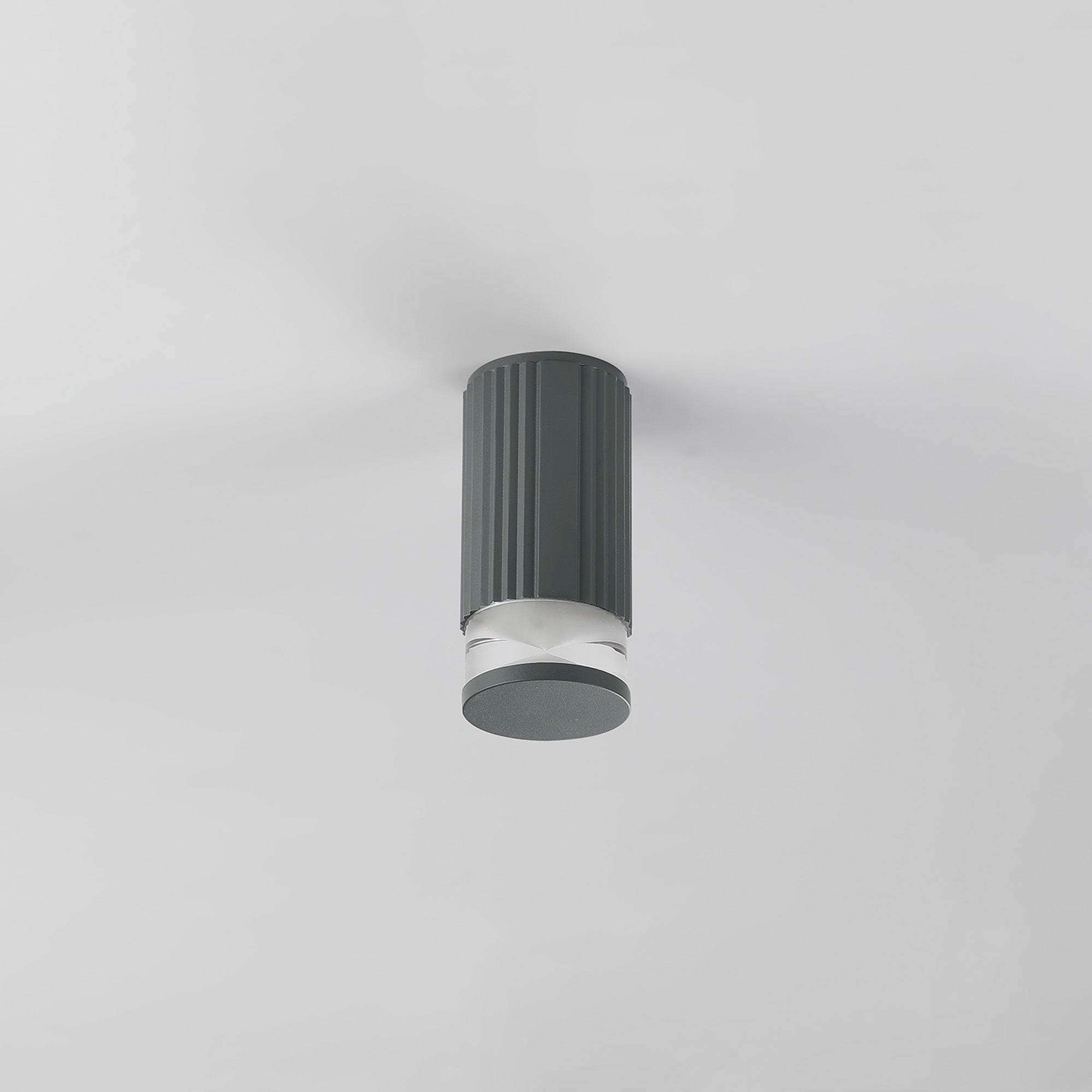 Luminosity Designs Ltd - Dean 6.7cm Ribbed Line Ceiling With X Pattern Acrylic Shade, 1 x GU10, IP54 - Luminosity Designs Ltd